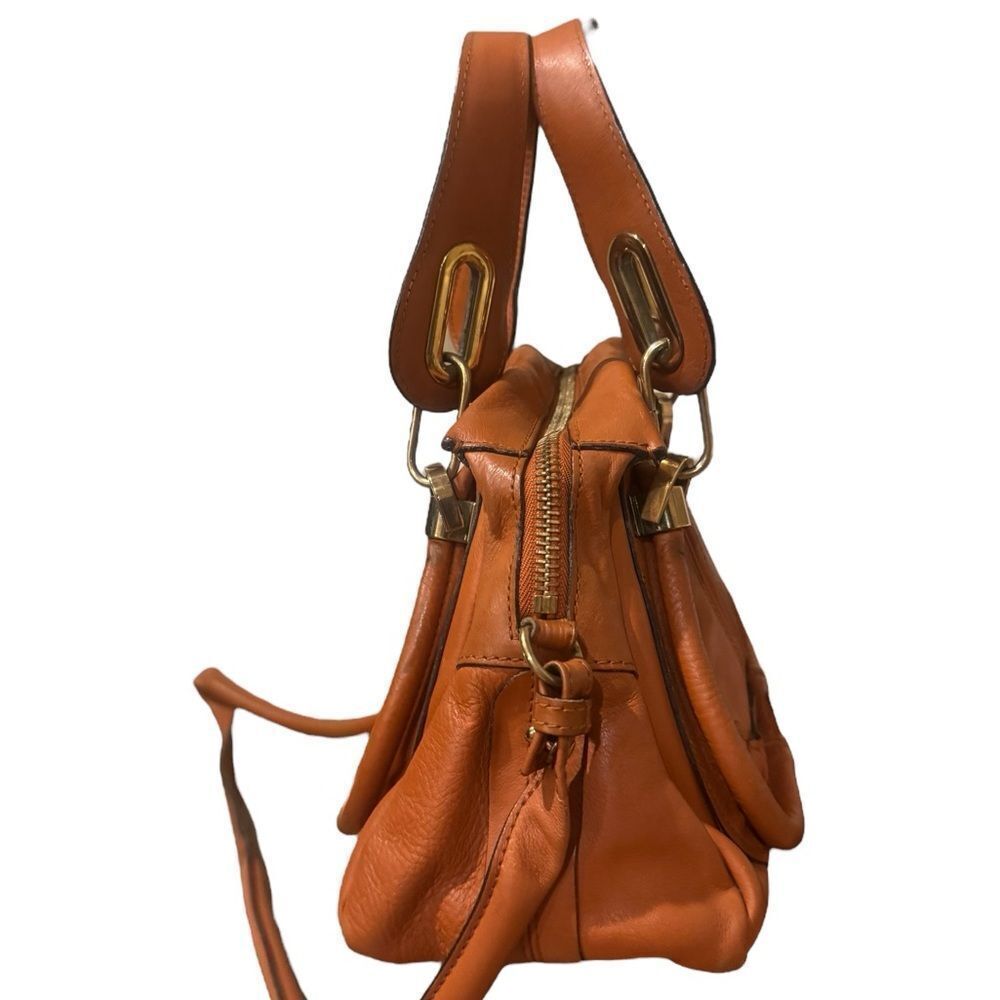 CHLOE Whiskey Brown Leather Small 2way Paraty Satchel - Picture 4 of 16